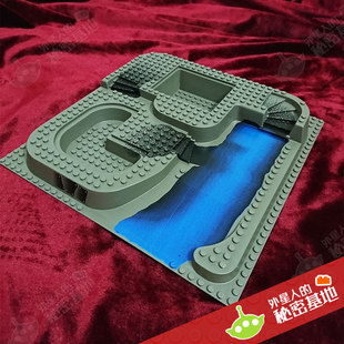乐高 lego 山体 海湾港口 立体大底板 32X32 绝版超稀有零件 城堡