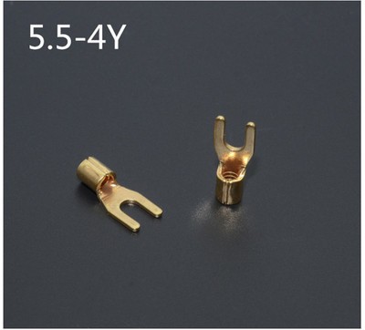 紫铜镀金24K金 汽车音响 变压器 冷冻处理 接线耳   5.5-4Y镀金