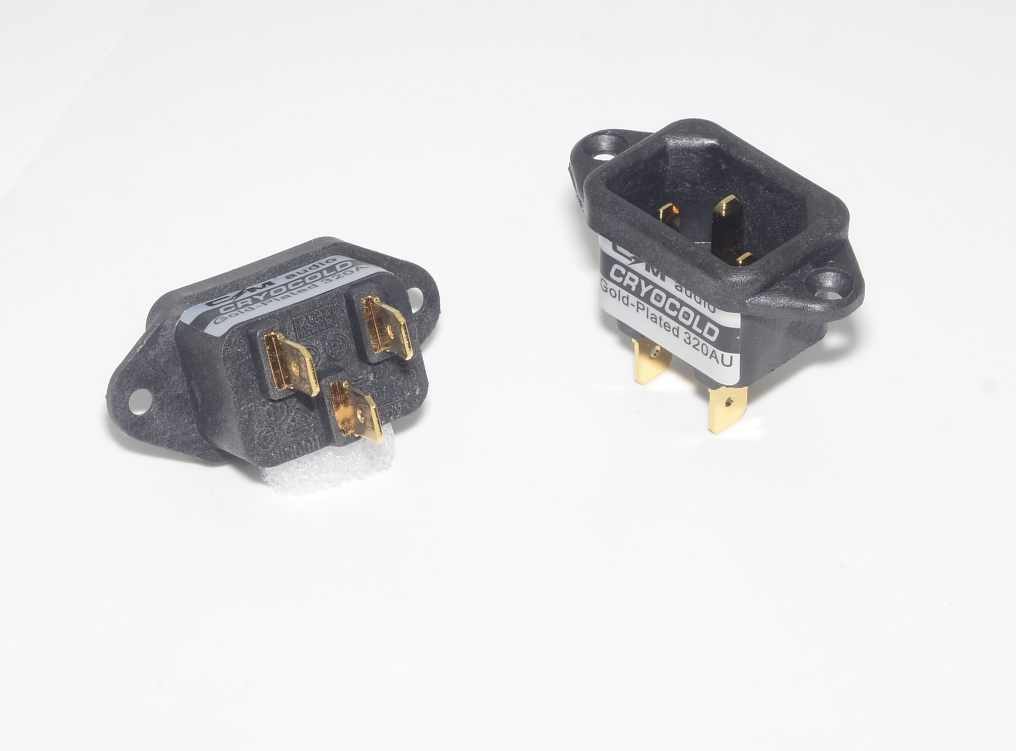 CMaudio 冷冻镀厚金IEC  320AU电源插座机尾座