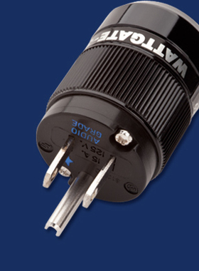 美国 wattgate 330iRH 冷处理蓝星 镀铑白金 电源插