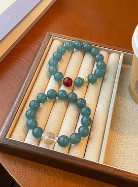 轻奢大颗粒优化蓝水翡翠手串