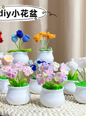 魔法线团DIY小花盆毛线材料包