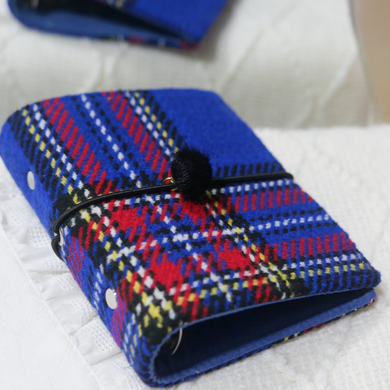 躲在耳里|限量毛呢活页|红蓝格纹高级精致复古氛围重工手帐本m5a7,文具电教/文化用品/商务用品,手帐/日程本/计划本,淘宝优惠券,粉丝福利购,淘宝优惠卷