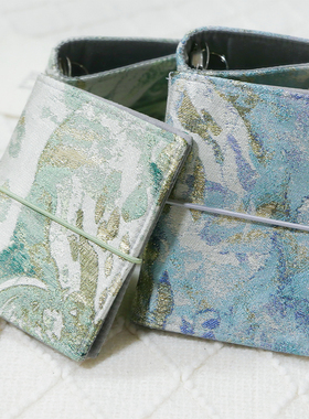 躲在耳里|幻境书衣|北欧莫兰迪质感金丝高颜值蓝绿色工作书衣m5a7