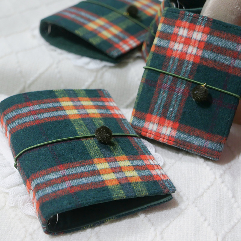 躲在耳里|限量毛呢活页|格纹红绿高级小众氛围感重工手帐本m5a7,文具电教/文化用品/商务用品,手帐/日程本/计划本,淘宝优惠券,粉丝福利购,淘宝优惠卷