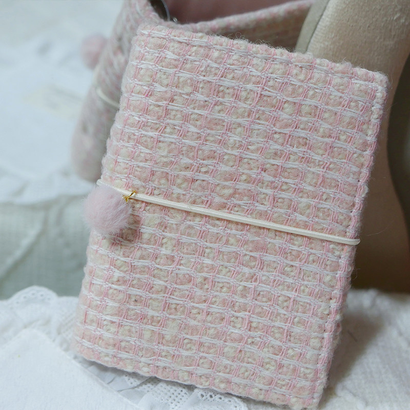 躲在耳里|限量毛呢活页|粉色格纹经典高级小众氛围重工手帐本m5a7,文具电教/文化用品/商务用品,手帐/日程本/计划本,淘宝优惠券,粉丝福利购,淘宝优惠卷