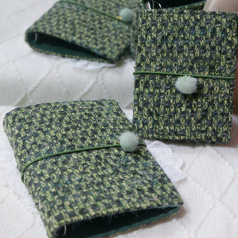 躲在耳里|限量毛呢活页|绿色格纹编织感复古氛围重工手帐本m5a7,文具电教/文化用品/商务用品,手帐/日程本/计划本,淘宝优惠券,粉丝福利购,淘宝优惠卷