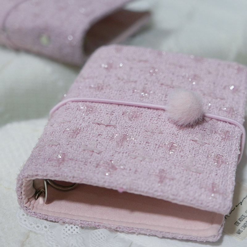 躲在耳里|限量毛呢活页|甜美糖果色可爱桃粉色氛围重工手帐本m5a7,文具电教/文化用品/商务用品,手帐/日程本/计划本,淘宝优惠券,粉丝福利购,淘宝优惠卷