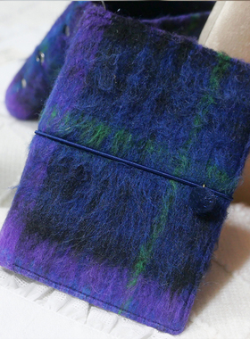 躲在耳里|限量毛呢活页|紫色毛茸茸精致高级氛围重工手帐本m5a7