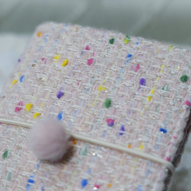 躲在耳里|限量毛呢活页|格纹编织糖果色粉色氛围重工手帐本m5a7,文具电教/文化用品/商务用品,手帐/日程本/计划本,淘宝优惠券,粉丝福利购,淘宝优惠卷