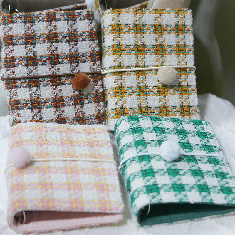 躲在耳里|限量毛呢活页|格纹精致糖果色经典氛围重工手帐本m5a7,文具电教/文化用品/商务用品,手帐/日程本/计划本,淘宝优惠券,粉丝福利购,淘宝优惠卷