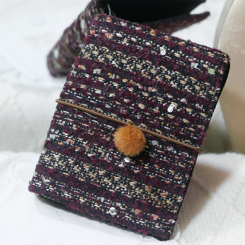 躲在耳里|限量毛呢活页|复古秋冬高级精致编织氛围重工手帐本m5a7,文具电教/文化用品/商务用品,手帐/日程本/计划本,淘宝优惠券,粉丝福利购,淘宝优惠卷