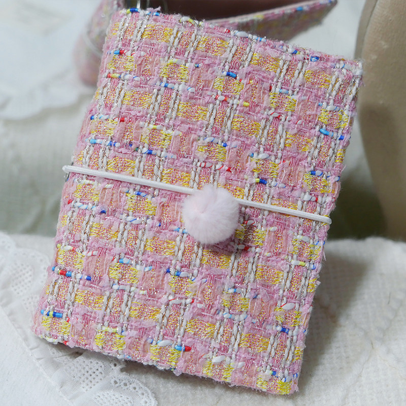 躲在耳里|限量毛呢活页|小香风嫩黄糖果色粉色氛围重工手帐本m5a7,文具电教/文化用品/商务用品,手帐/日程本/计划本,淘宝优惠券,粉丝福利购,淘宝优惠卷