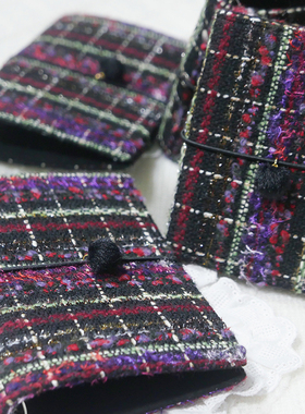 躲在耳里|限量毛呢活页|紫色系重工复古高级暗氛围重工手帐本m5a7