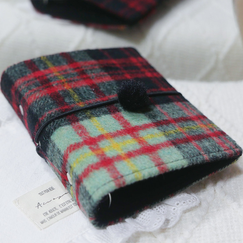 躲在耳里|限量毛呢活页|复古红格纹精致复古氛围重工手帐本m5a7,文具电教/文化用品/商务用品,手帐/日程本/计划本,淘宝优惠券,粉丝福利购,淘宝优惠卷