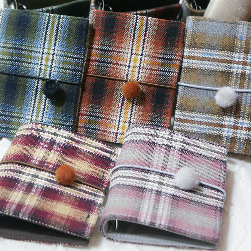 躲在耳里|限量毛呢活页|格纹经典高级小众粉氛围重工手帐本m5a7,文具电教/文化用品/商务用品,手帐/日程本/计划本,淘宝优惠券,粉丝福利购,淘宝优惠卷