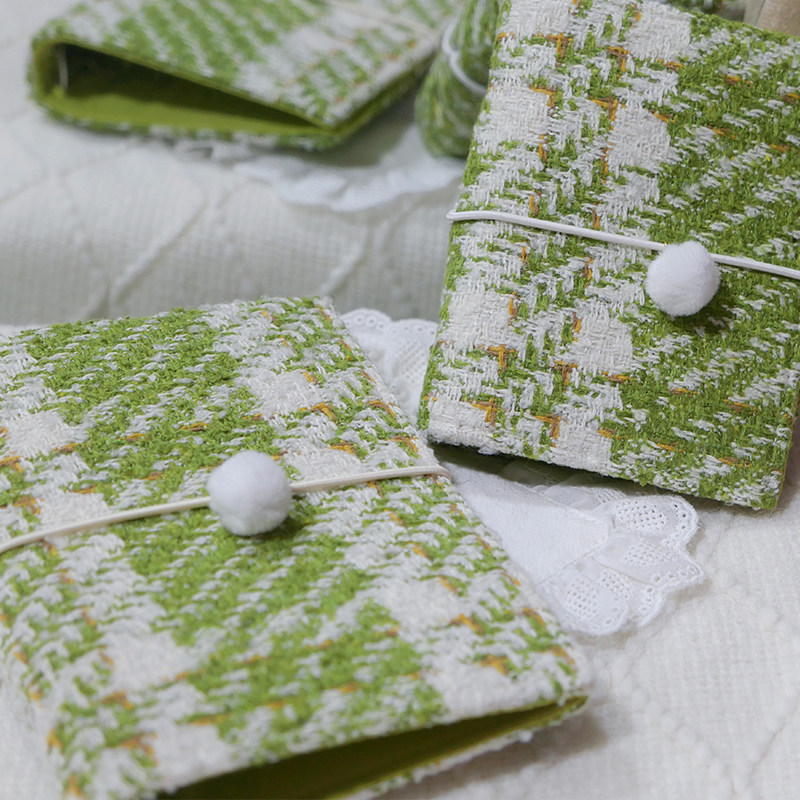 躲在耳里|限量毛呢活页|绿色格纹高级经典氛围编织重工手帐本m5a7,文具电教/文化用品/商务用品,手帐/日程本/计划本,淘宝优惠券,粉丝福利购,淘宝优惠卷