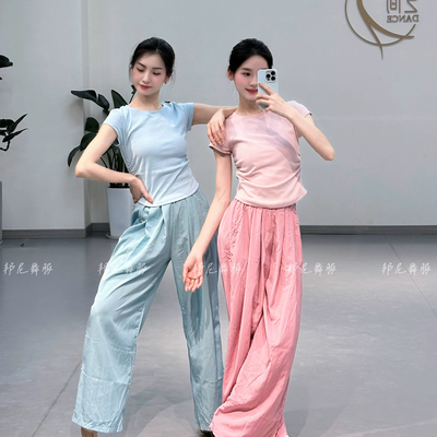 邦尼舞服多巴胺古典舞练功服新款短袖圆领上衣中国现代舞训练裤服