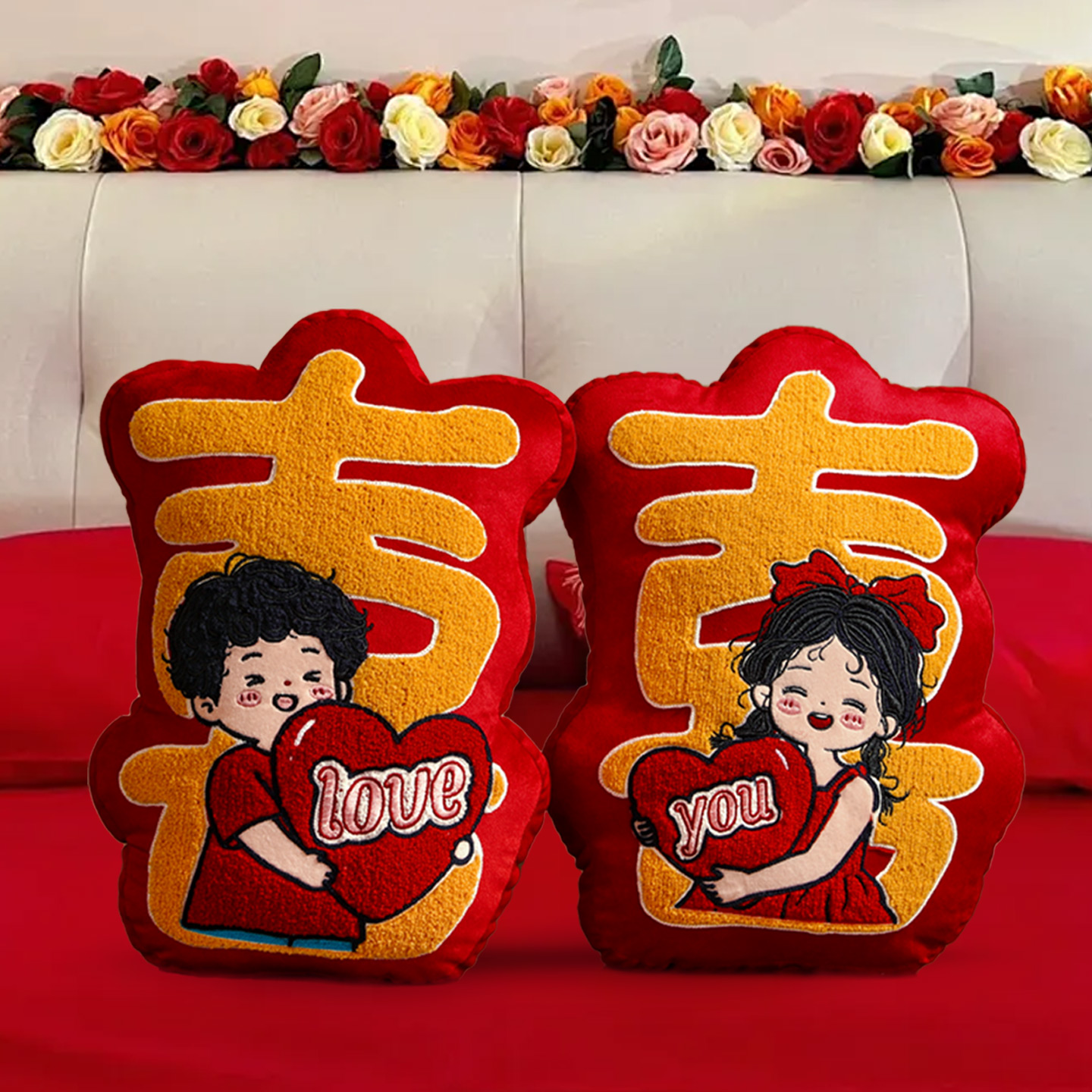 压床娃娃一对结婚新款高档喜娃