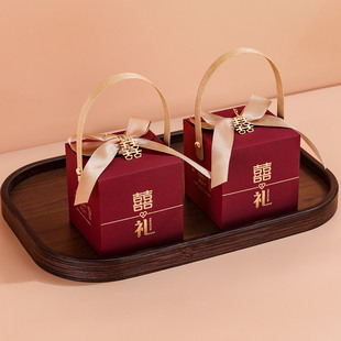 喜糖盒子2025新款 盒空盒高级感订婚礼伴手礼盒喜糖袋 结婚糖果包装