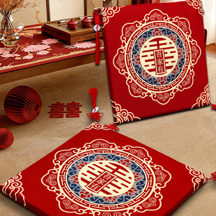 敬茶跪垫结婚加厚跪拜垫子新娘坐福垫婚礼用红色喜垫百福坐垫一对