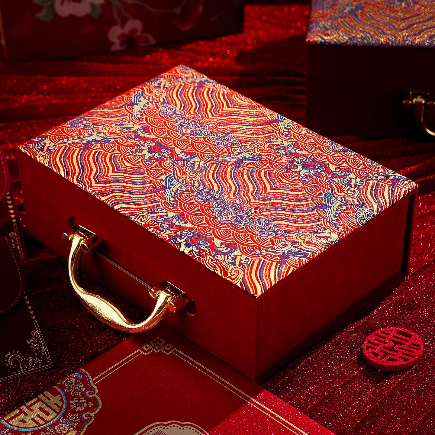 彩礼钱盒子男方订婚礼金箱聘金盒