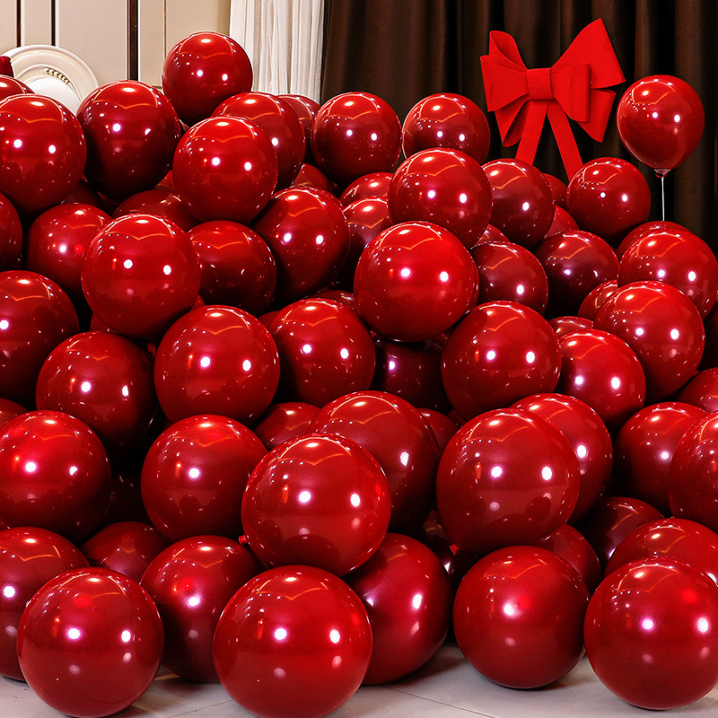 结婚气球红色网红婚房装饰套装