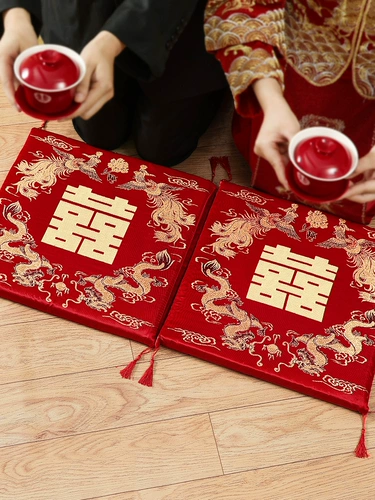 Свадебные подушки для коленей, пара свадебных подушек для сидения, свадебные подушки для жениха и невесты, чайная церемония, поклон, свадебные подушки для молодоженов