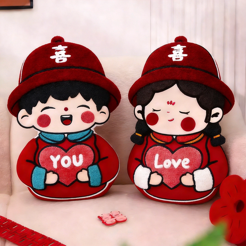 结婚压床娃娃一对新婚喜娃公仔