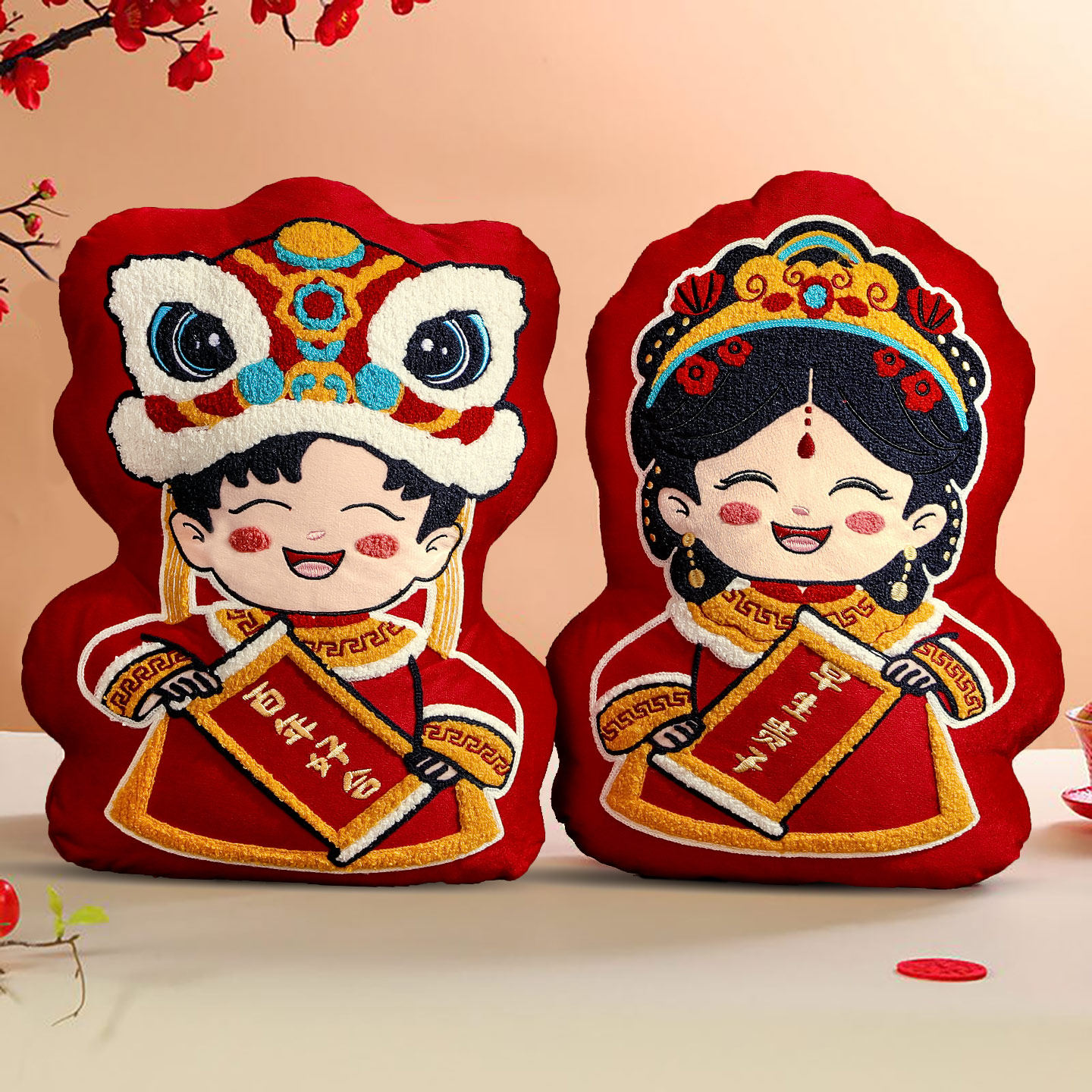 压床娃娃一对结婚新款高档新婚喜娃婚房玩偶摆件公仔福娃婚庆陪嫁