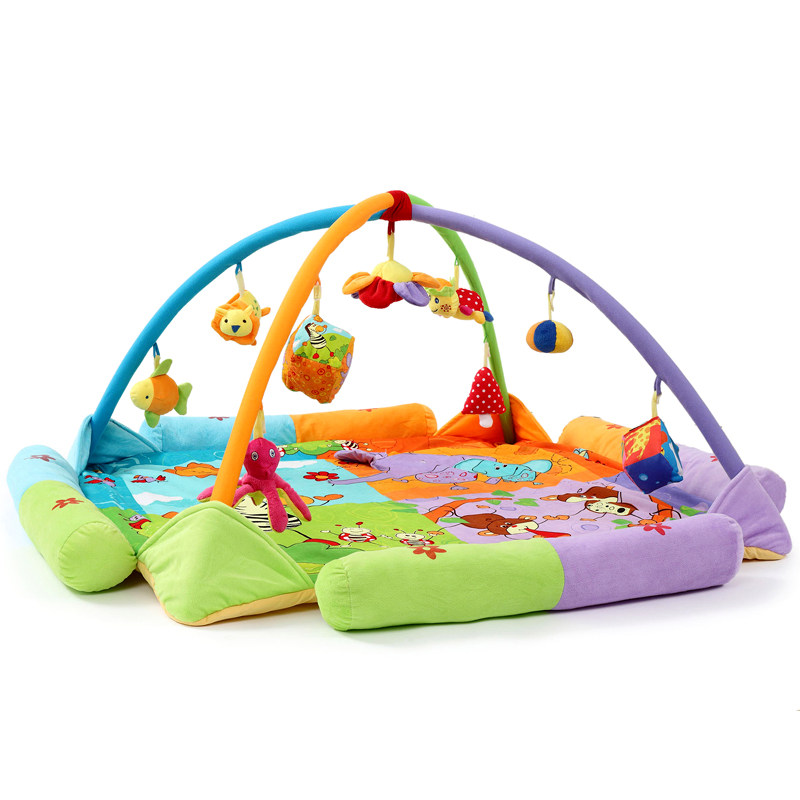 婴儿游戏垫爬行垫宝宝游戏毯爬行毯满月礼物玩具健身架 0-2岁