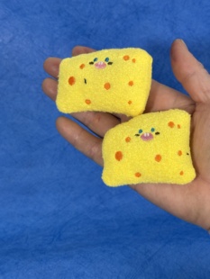 叽叽叫 捏粉会叫 粉袋里 毛绒绒吸粉 手缝原创 小可爱 粉袋宠物