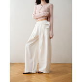 松弛感显瘦百搭休闲裤 ron&ron极简松紧腰阔腿裤 送小包女2026春季