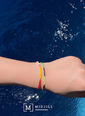 极细时尚风音乐节叠戴两条装手绳