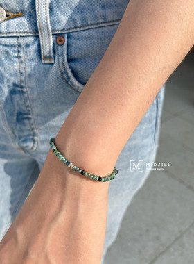 MIDJILL日系小众复古绿手链