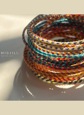 原创设计手工编织彩色手链