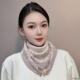 磁扣棉麻小方巾丝巾女春秋薄款 保暖围脖 百搭护颈领巾三角围巾夏季