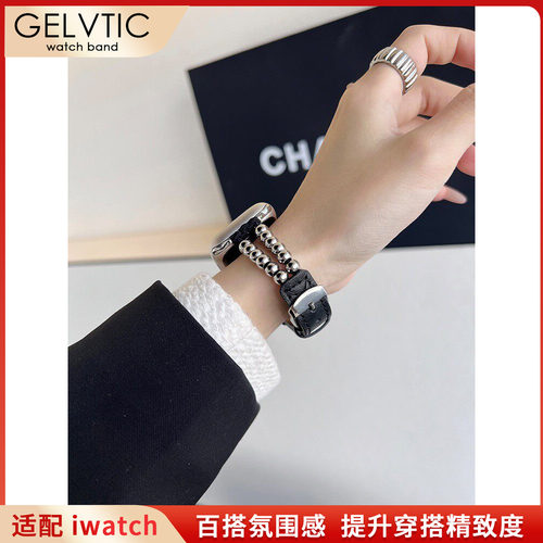 GELVTIC苹果手表带真皮拼接夏