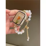 Подходит для AppleWatch xiaoshing Cat Eye Stone Balls Apple iwatch987645se Металлический ремешок