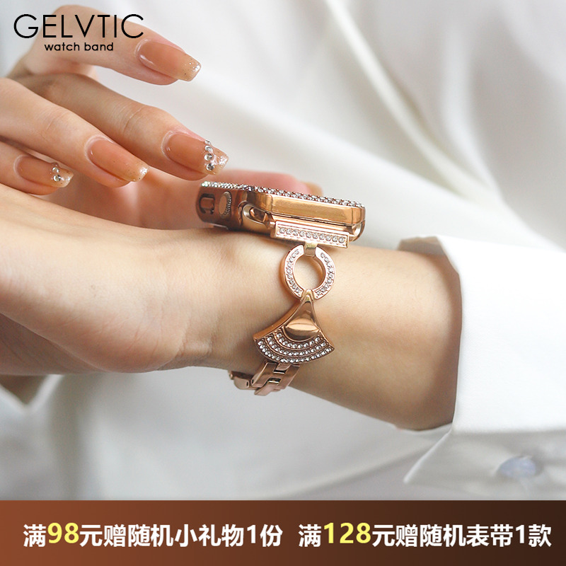 GELVTIC适用iwatch表带玫瑰金
