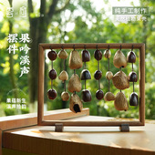 云愈果壳摇铃手摇铃手工印尼进口果实伴奏果壳水声音疗愈瑜伽摆件