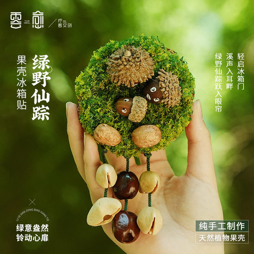 创意植物果壳文创冰箱贴