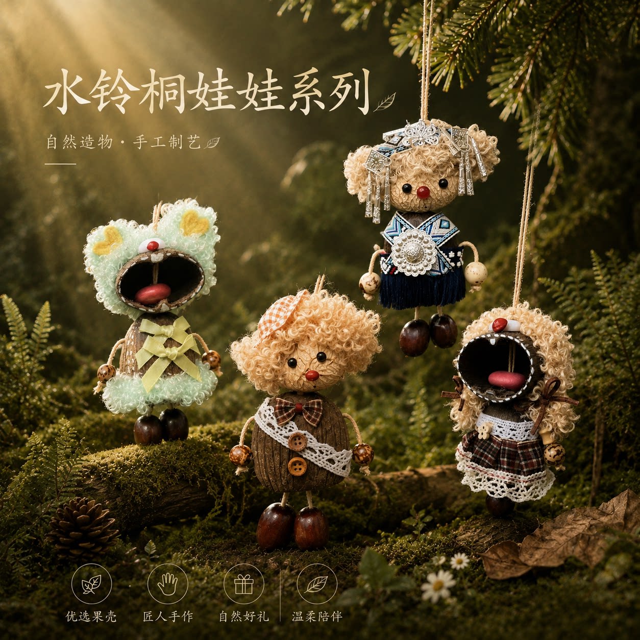 云南果壳铃挂件摆件治愈手工礼物图片