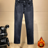 针织高弹磨毛薄绒8637P185冬季男修身牛仔裤控260低成交240，男装牛仔裤，钱塘6008(原3014)