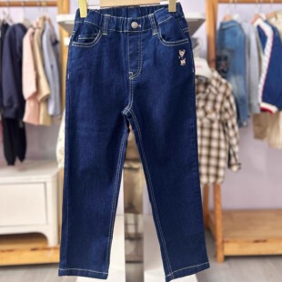 春秋款 儿童牛仔裤 男童秋装 裤 25新款 子中大童百搭休闲洋气长裤 童装