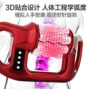 滚压按摩仪推背按摩健身健腹轮滚
