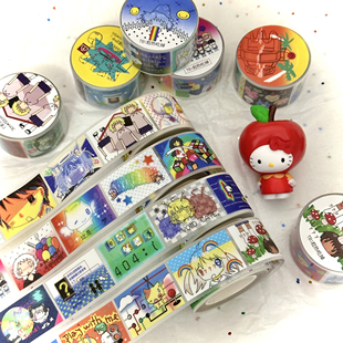 趁热吃掉数据维护中彩虹糖的梦记忆标本未知贴纸卷分装手帐胶带