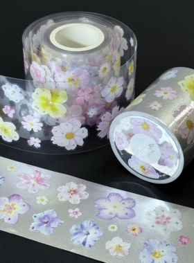 人生磁带LIFETAPE花与钻Shiny Flower盐系韩系手账贴纸卷分装