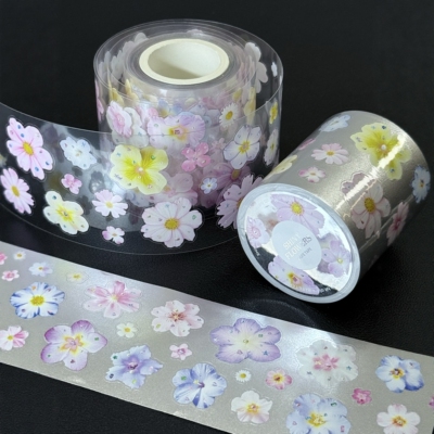 人生磁带LIFETAPE花与钻Shiny Flower盐系韩系手账贴纸卷分装