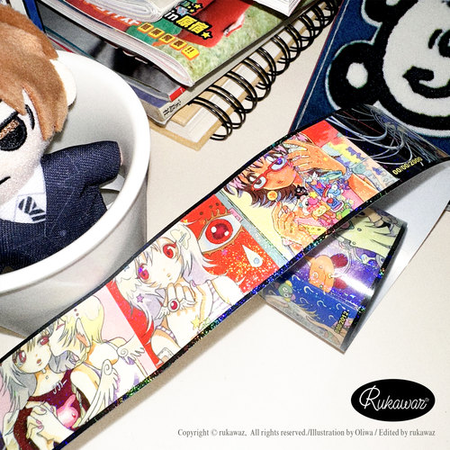RUKAWAZ  Angel kiss 贴纸卷分装胶带Oliwa奥莉蛙切膜贴纸新品